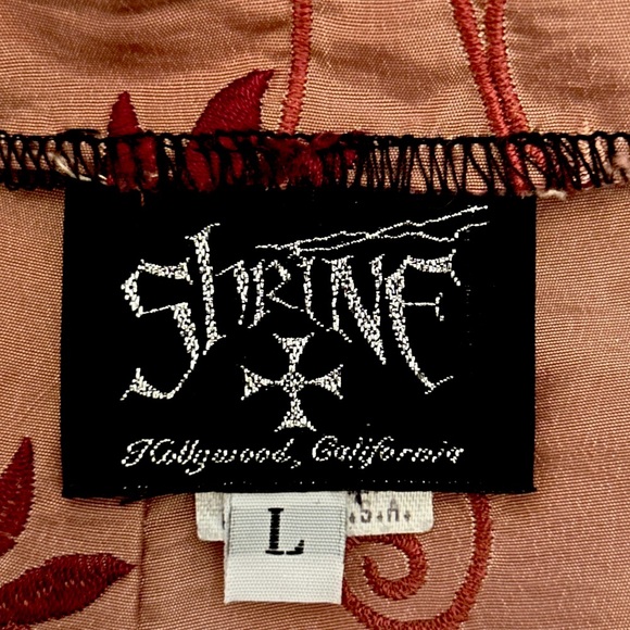 •SHRINE OF HOLLYWOOD BRAND DRESS ~VINTAGE STYLE PLEATED WITH FLORAL EMBROIDERY! - Picture 11 of 15